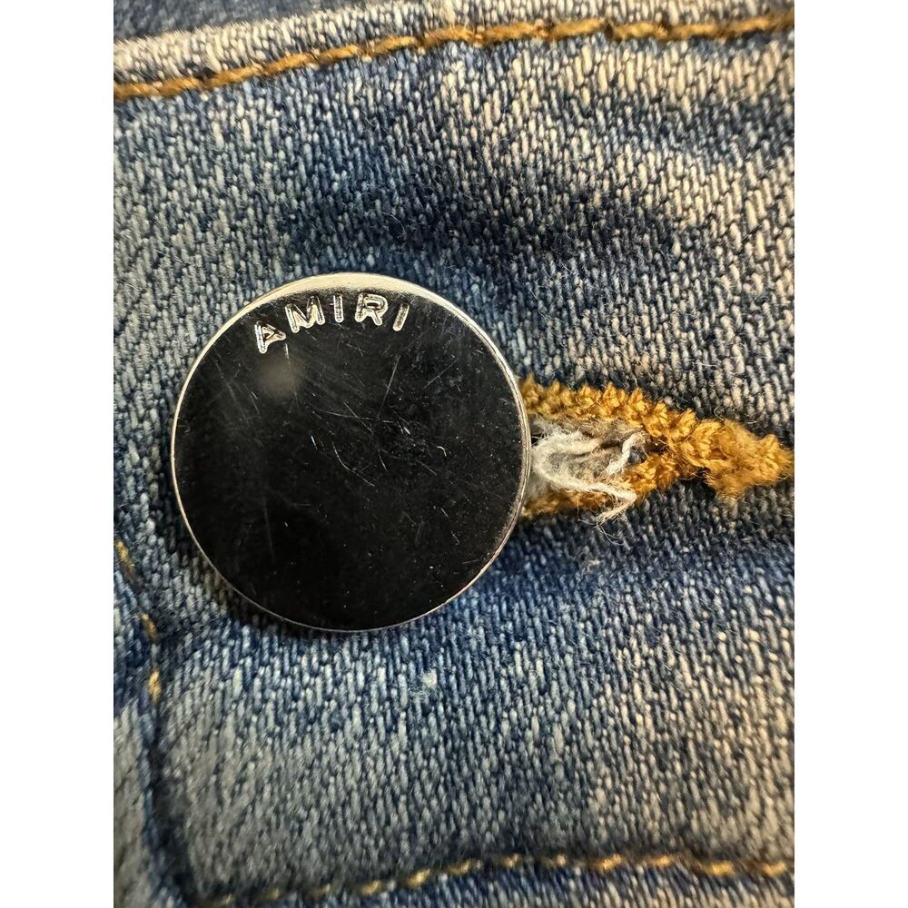 EUC Amiri Leopard Thrasher Denim - Picture 3 of 16